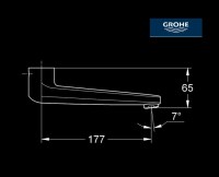 MEDIDAS CAÑO COMPLETO GIRATORIO GROHE